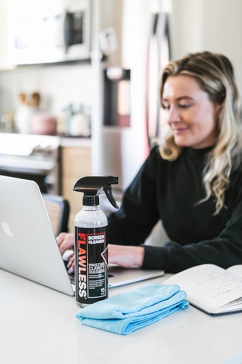 Flawless Screen Cleaner Spray with Microfiber Cleaning Cloth for LCD, LED Displays on Computer, TV, iPad, Tablet, Phone, and More (Single) - Image 3